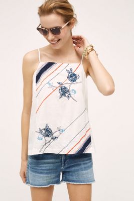 Embroidered Rosa Tank