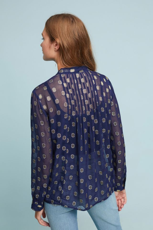 Jessa Foil-Printed Blouse #1