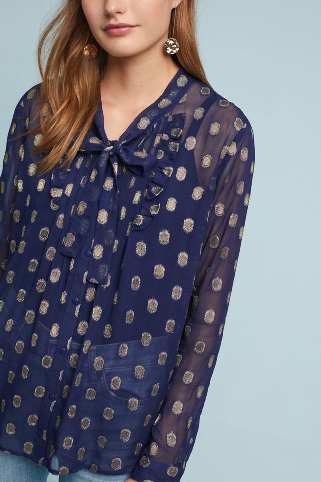 Jessa Foil-Printed Blouse #2