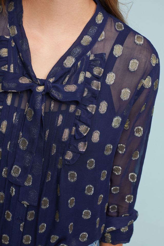 Jessa Foil-Printed Blouse #3