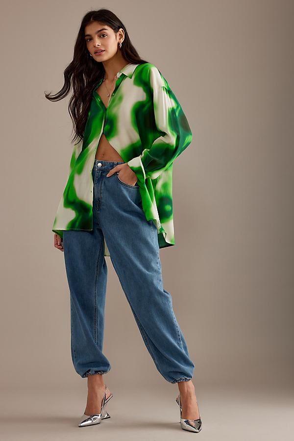 Selected Femme Claudine Printed Oversized Shirt