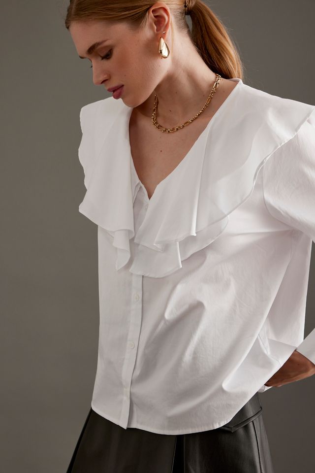 Selected Femme Isobel Ruffle Shirt | Anthropologie UK