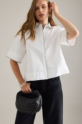 Selected Femme Camisa Corta de Manga Corta Fia