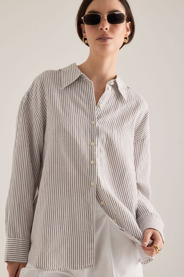 Selected Chemise Cleo en lin-coton #1