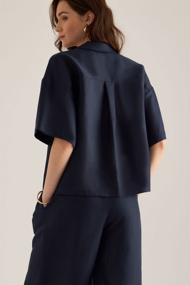 Selected Lyra Boxy Linen-Blend Shirt #1