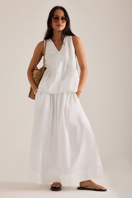 Top Peplum Senza Maniche con Scollo a V Selected