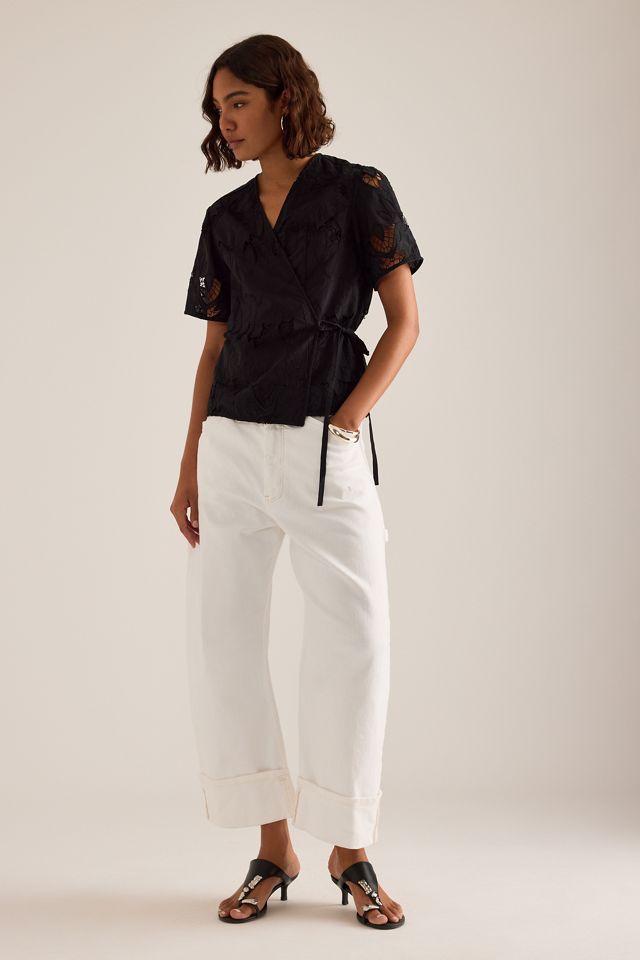 Selected Lola Embroidered Wrap Shirt #3