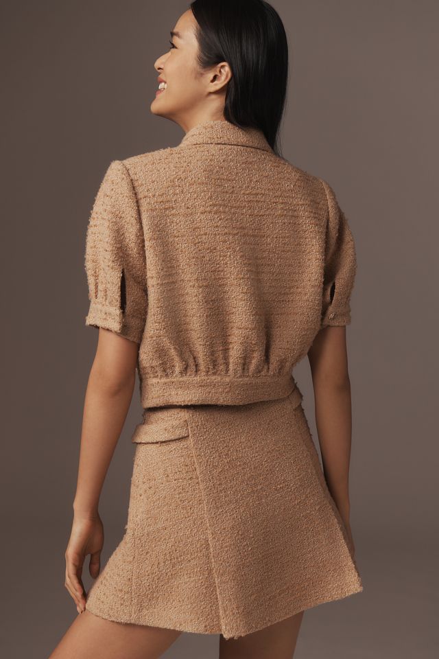 ASTR The Label Bronwyn Bronwyn Puff-Sleeve Tweed Blouse #2