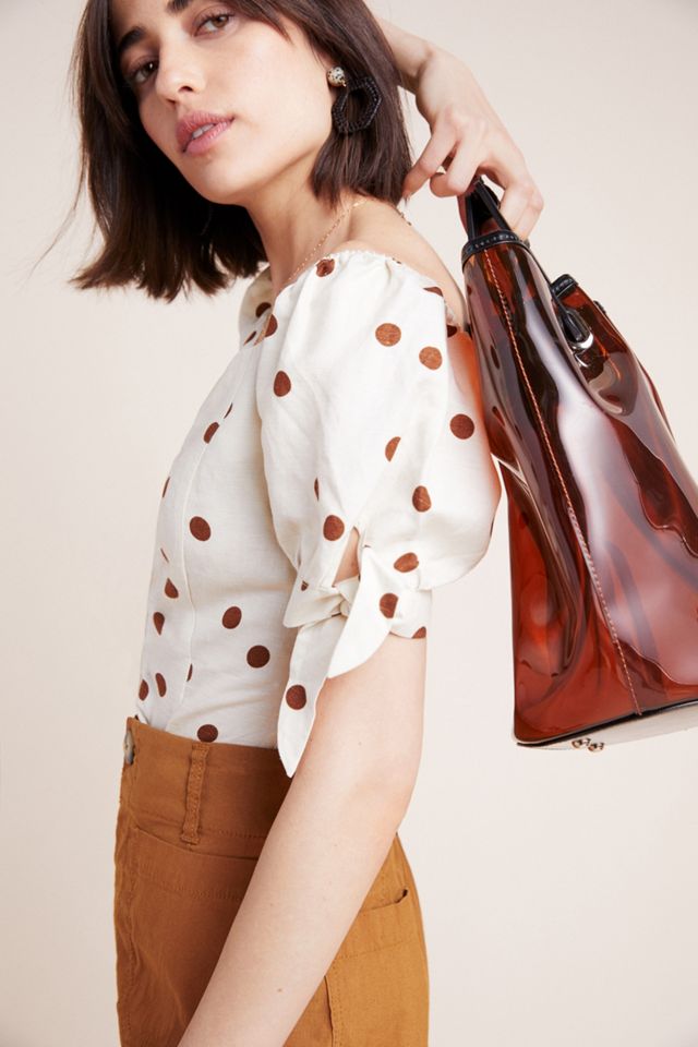 Frenchie Polka Dot Blouse #2