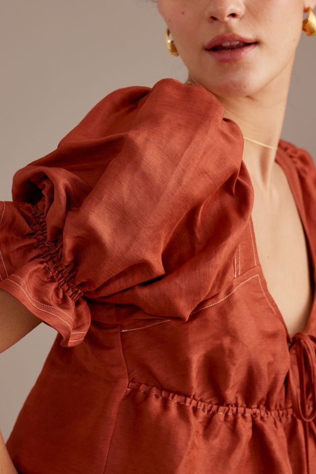 Sancia Lillian Puffärmel Bindedetail Top #5