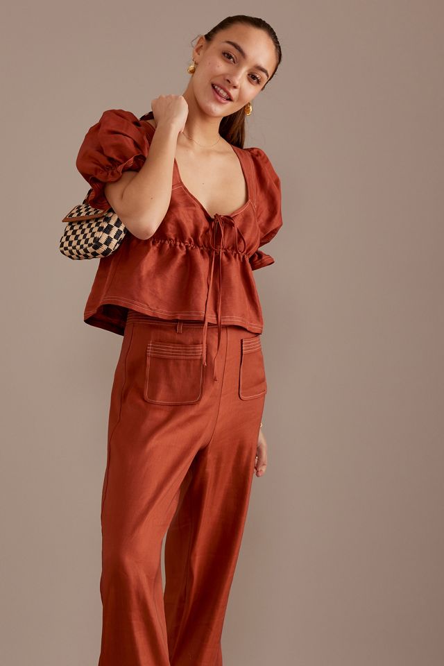 Sancia Lillian Puffärmel Bindedetail Top #3