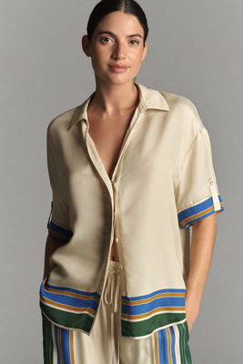 Sancia Laine Short-sleeve Buttondown Shirt