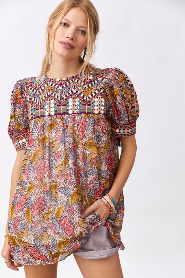 Verb by Pallavi Singhee Embroidered Tunic Blouse #3