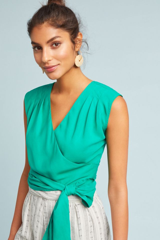 Cropped Wrap Blouse #2