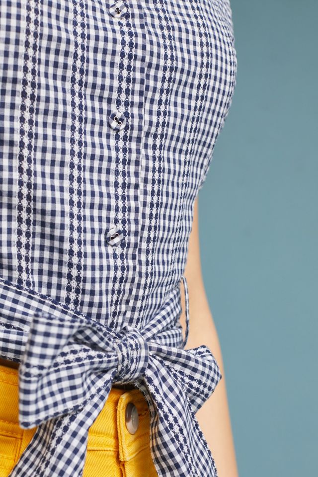 Cropped Gingham Tank #1