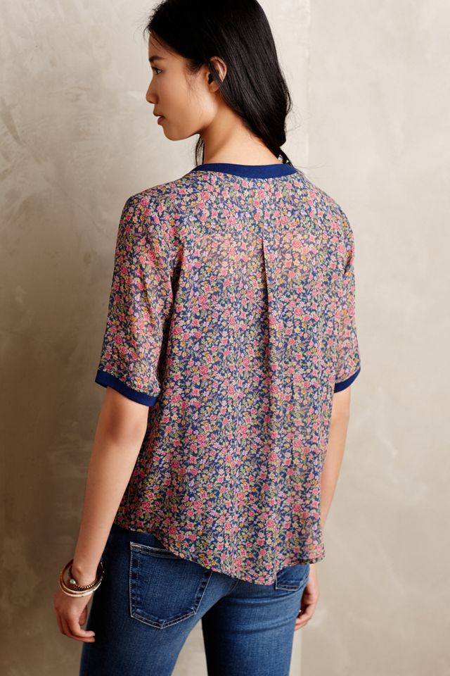 Posy Hi-Lo Silk Tee #1
