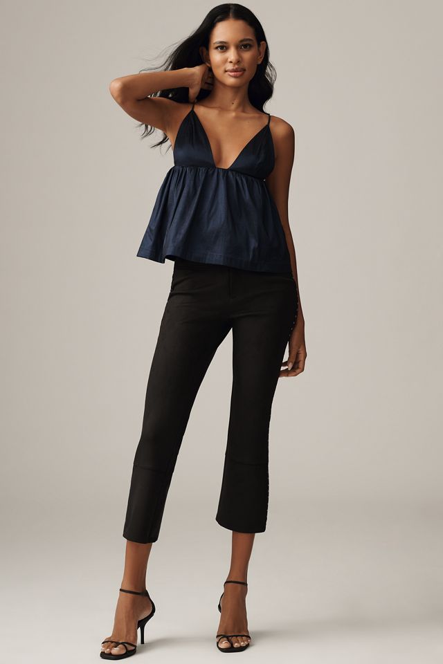 Sarah Hann Sleeveless V-Neck Babydoll Top #3