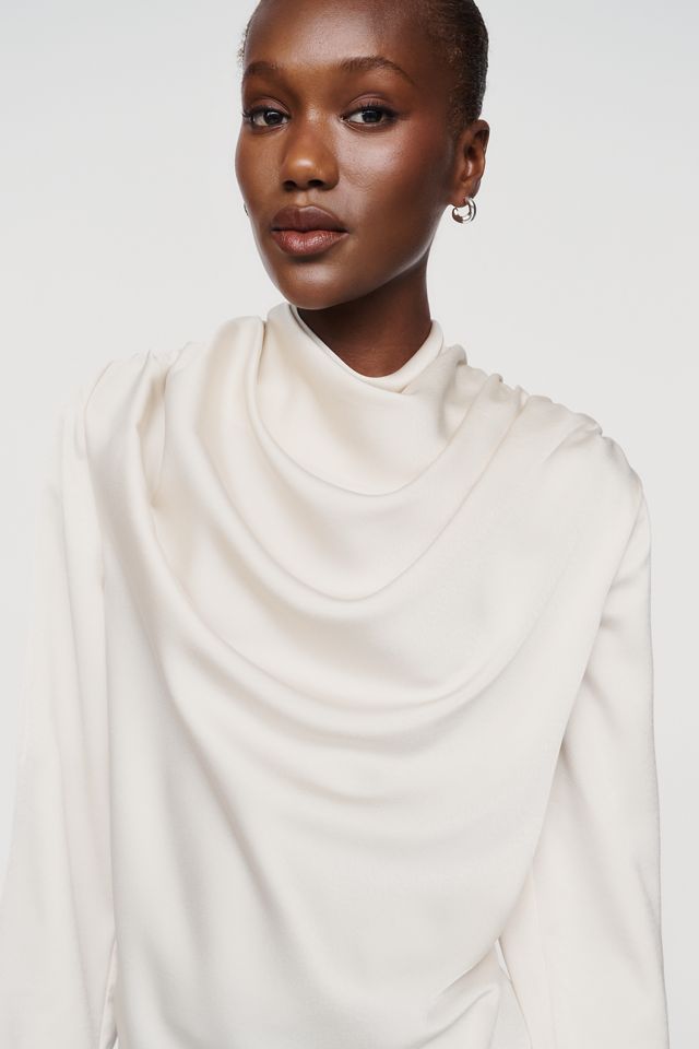 WAYF Draped Long-Sleeve Top #1