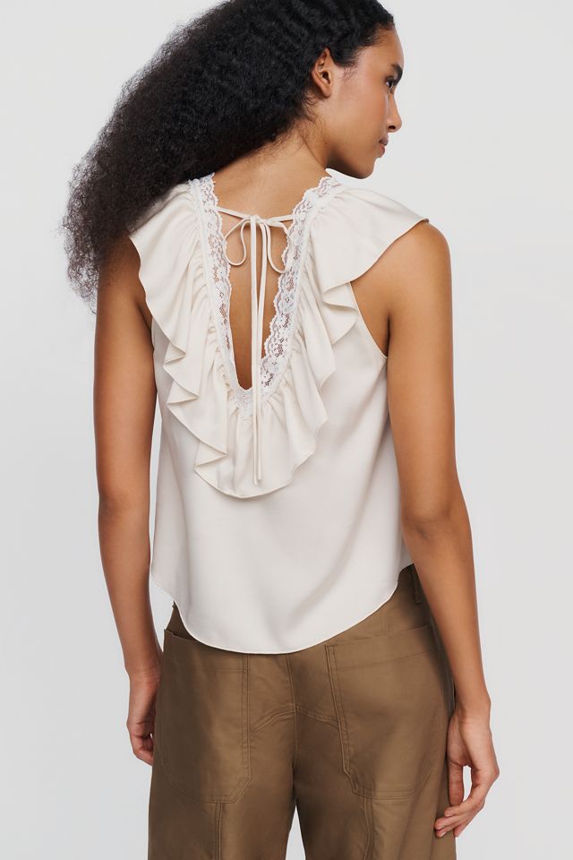 WAYF Ruffled V-Neck Top #2
