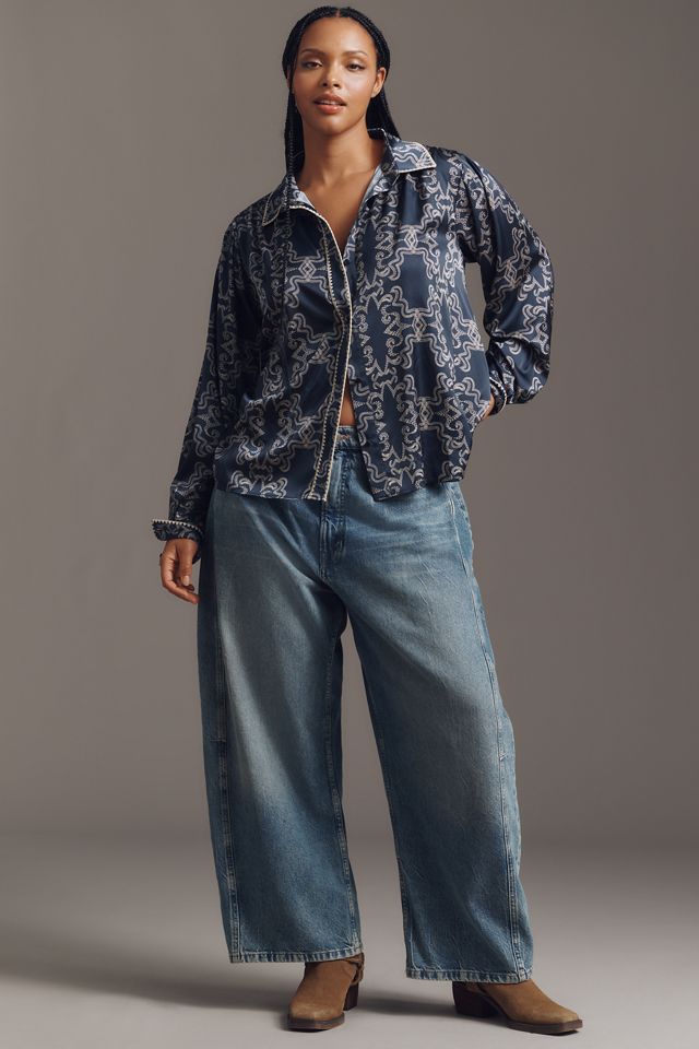 Hutch Kodie Long-Sleeve Silky Buttondown Blouse #6