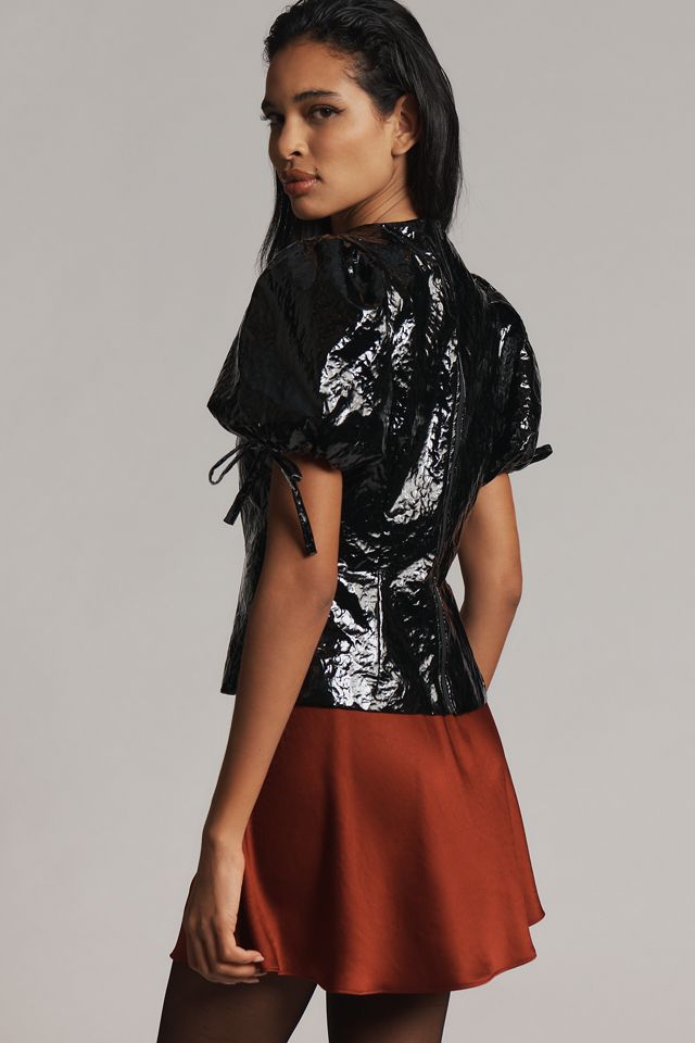 Hutch Leather Crinkle Top #1