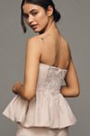 Hutch Strapless Bubble Peplum Top