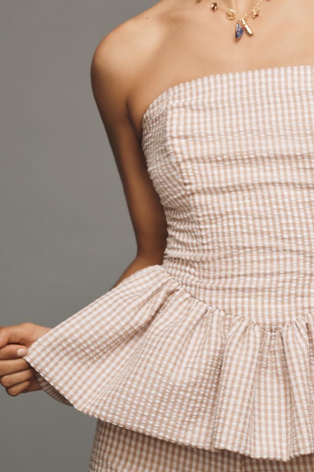 Hutch Strapless Bubble Peplum Top #4