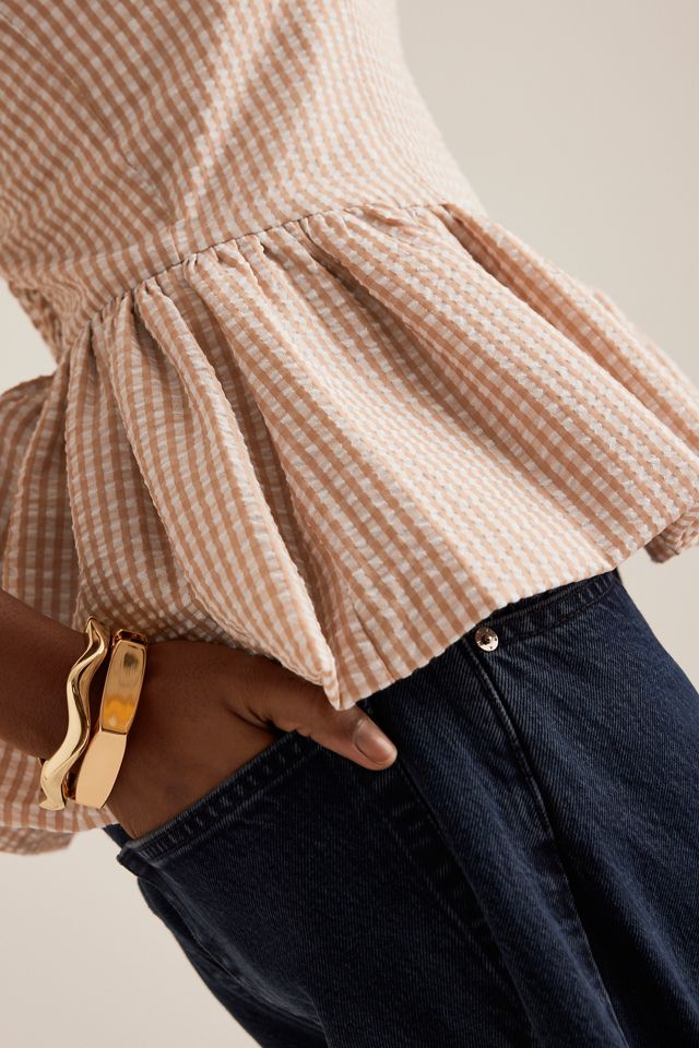 Hutch Strapless Bubble Peplum Top #8