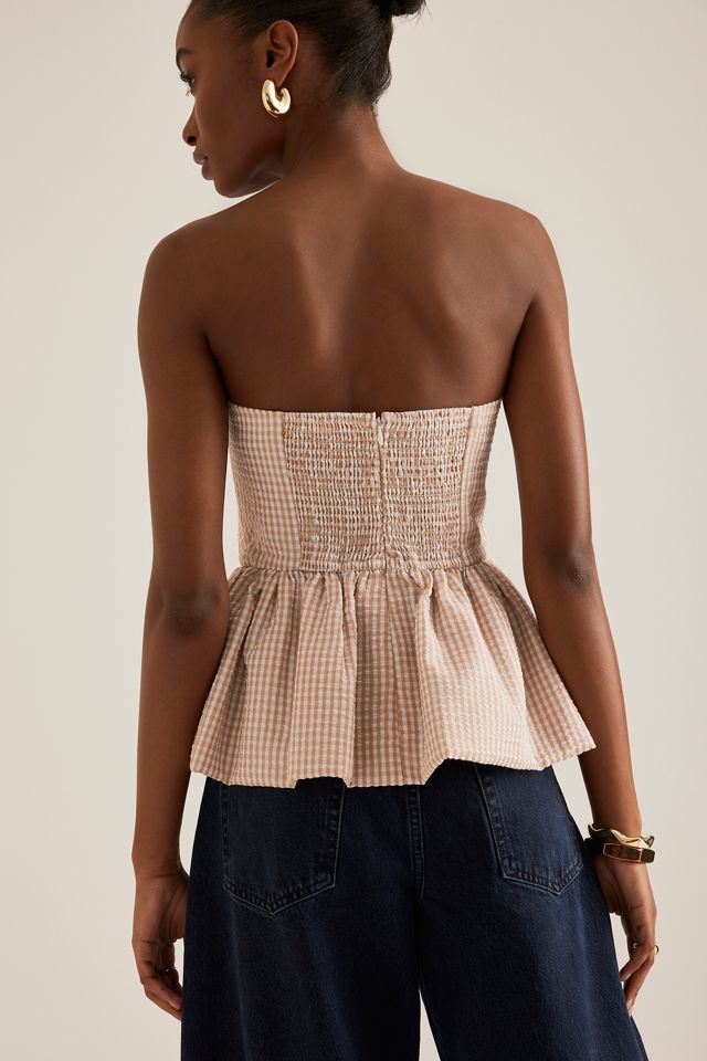 Hutch Strapless Bubble Peplum Top #9