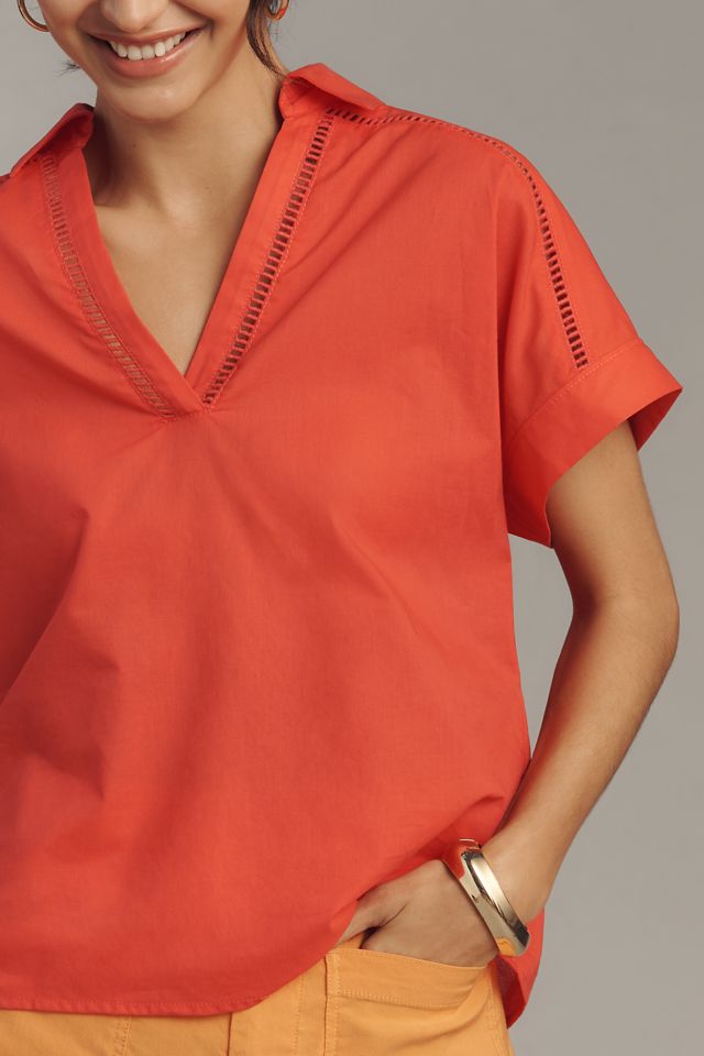 Hutch Lisha Short-Sleeve Collared Top #2
