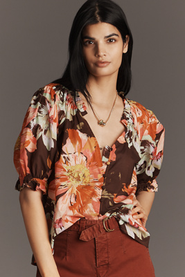 Hutch Lake Printed Blouse In Multi