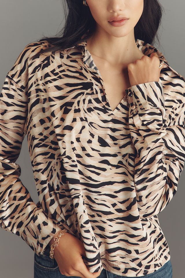 Hutch Ayer Long-Sleeve Collared Blouse #3