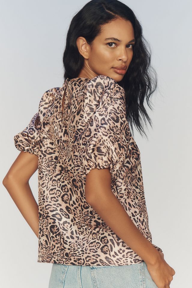 Hutch Puff-Sleeve Printed Blouse #1
