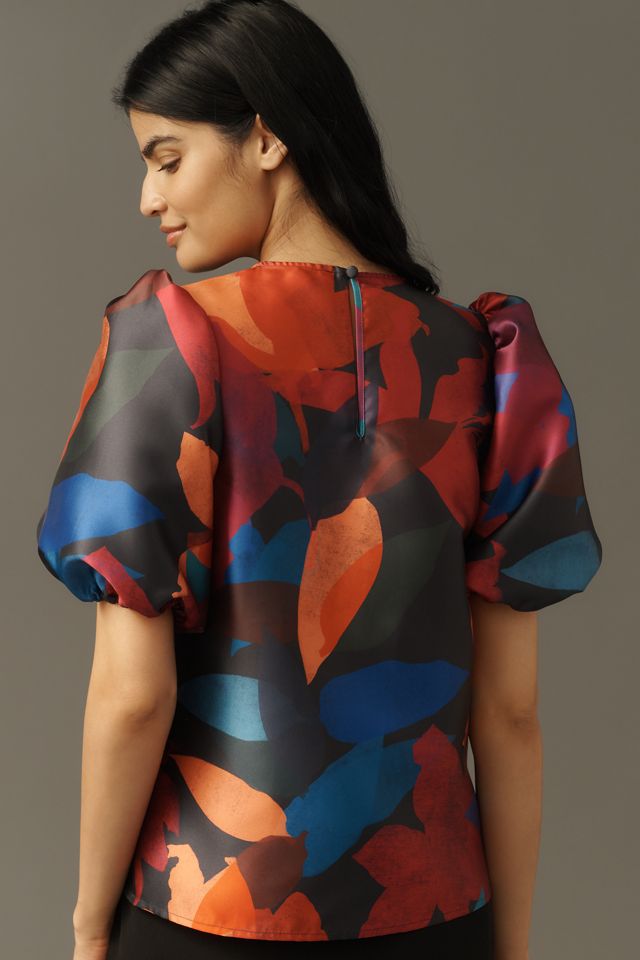 Hutch Puff-Sleeve Printed Blouse #1