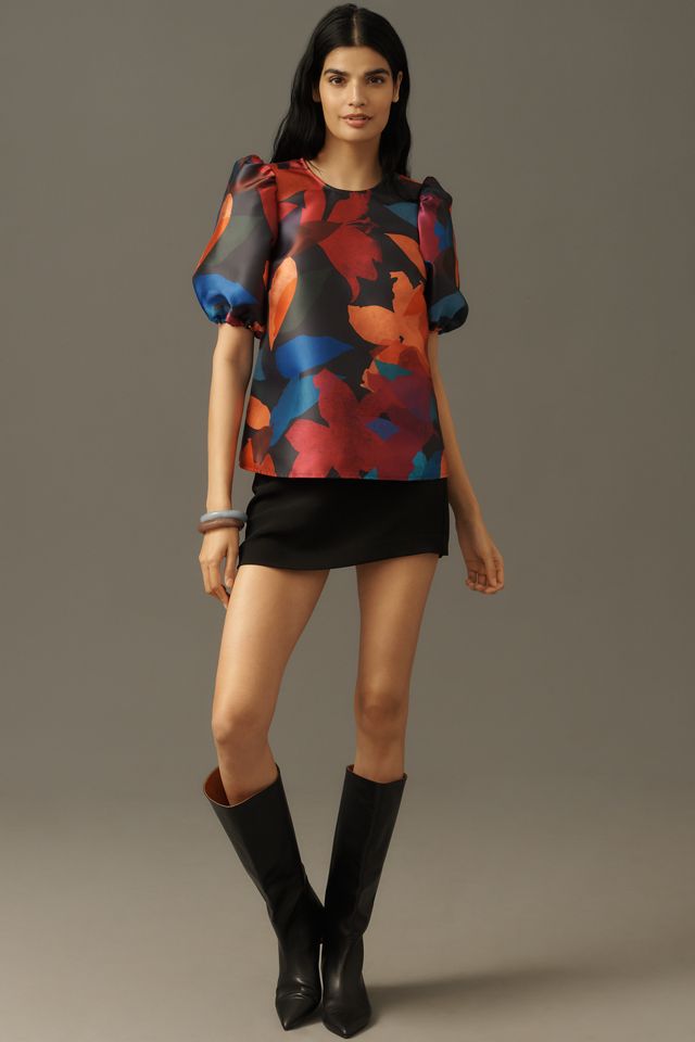 Hutch Puff-Sleeve Printed Blouse #2