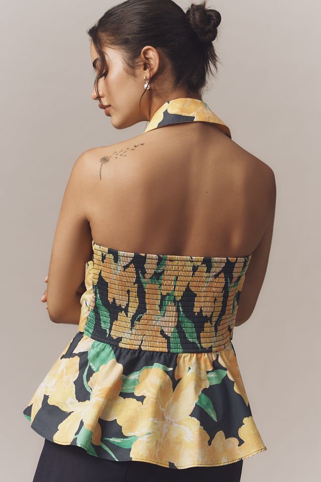 Hutch Colbie Collared Halter Peplum Tank #1