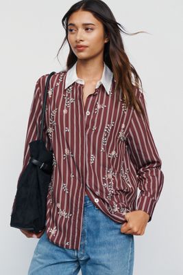 Stine Goya Beaded Buttondown Shirt
