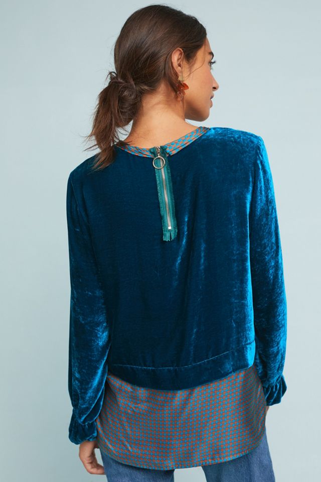 Geometric Silk Pullover #1