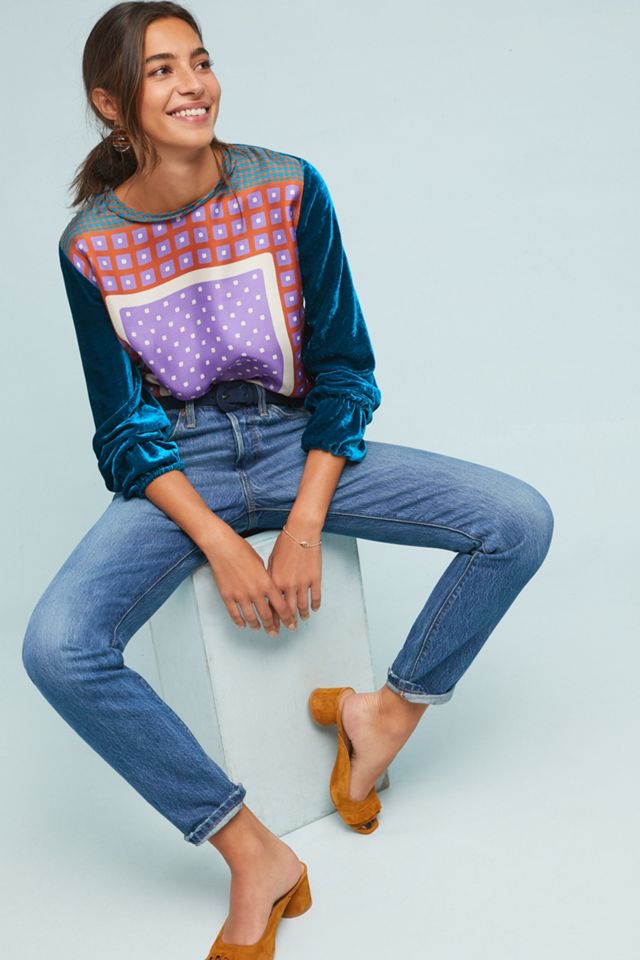 Geometric Silk Pullover #3