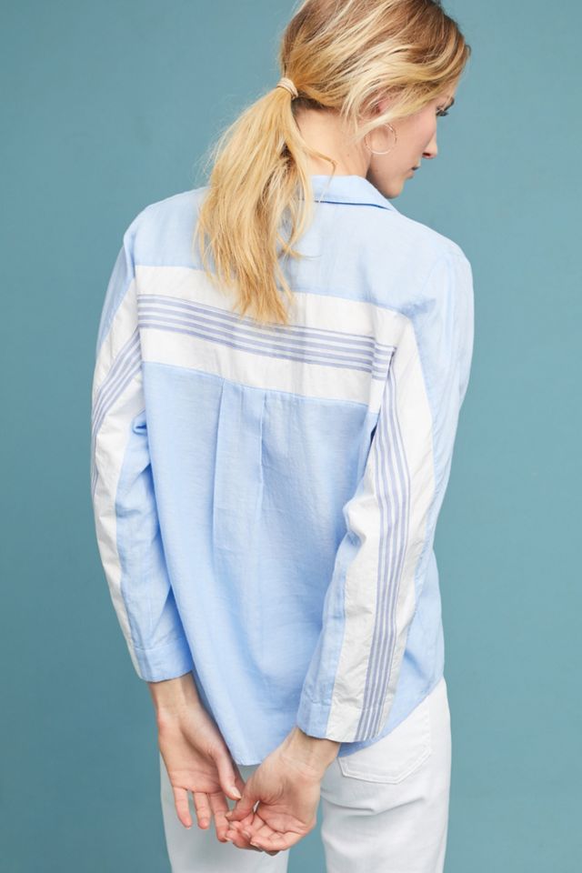 Sporty Striped Buttondown #1