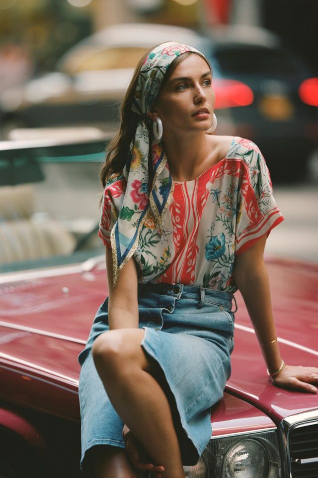 Romina Scarf-Printed Top #3