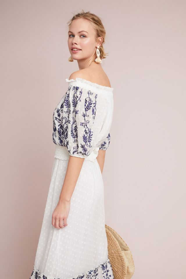 Mayfield Embroidered Off-The-Shoulder Blouse #1