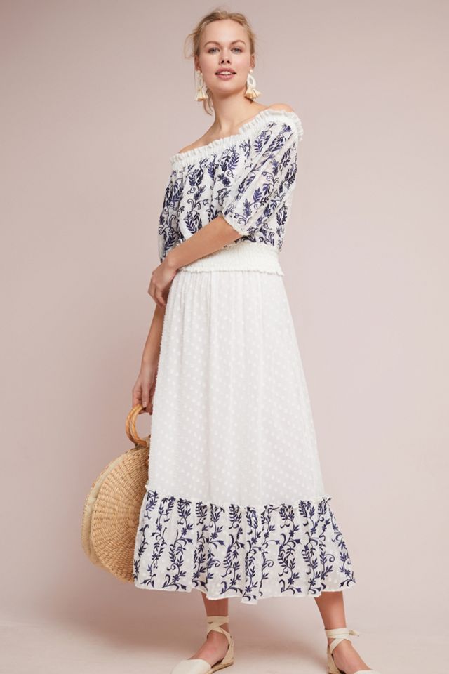 Mayfield Embroidered Off-The-Shoulder Blouse #4