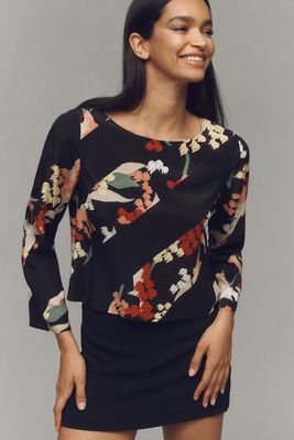 Shop Rixo London Verona Silk Top In Multicolor