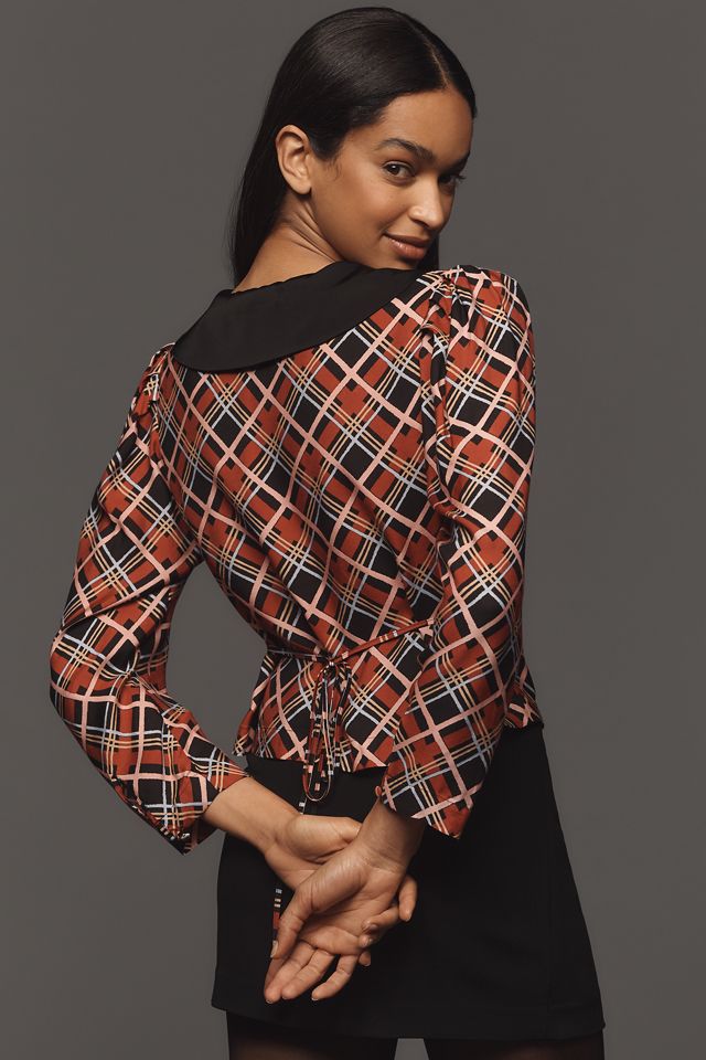 RIXO Rylee Chelsea Collar Button-Front Blouse #1