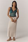 RIXO Nandi Hand-Beaded V-Neck Tank Top