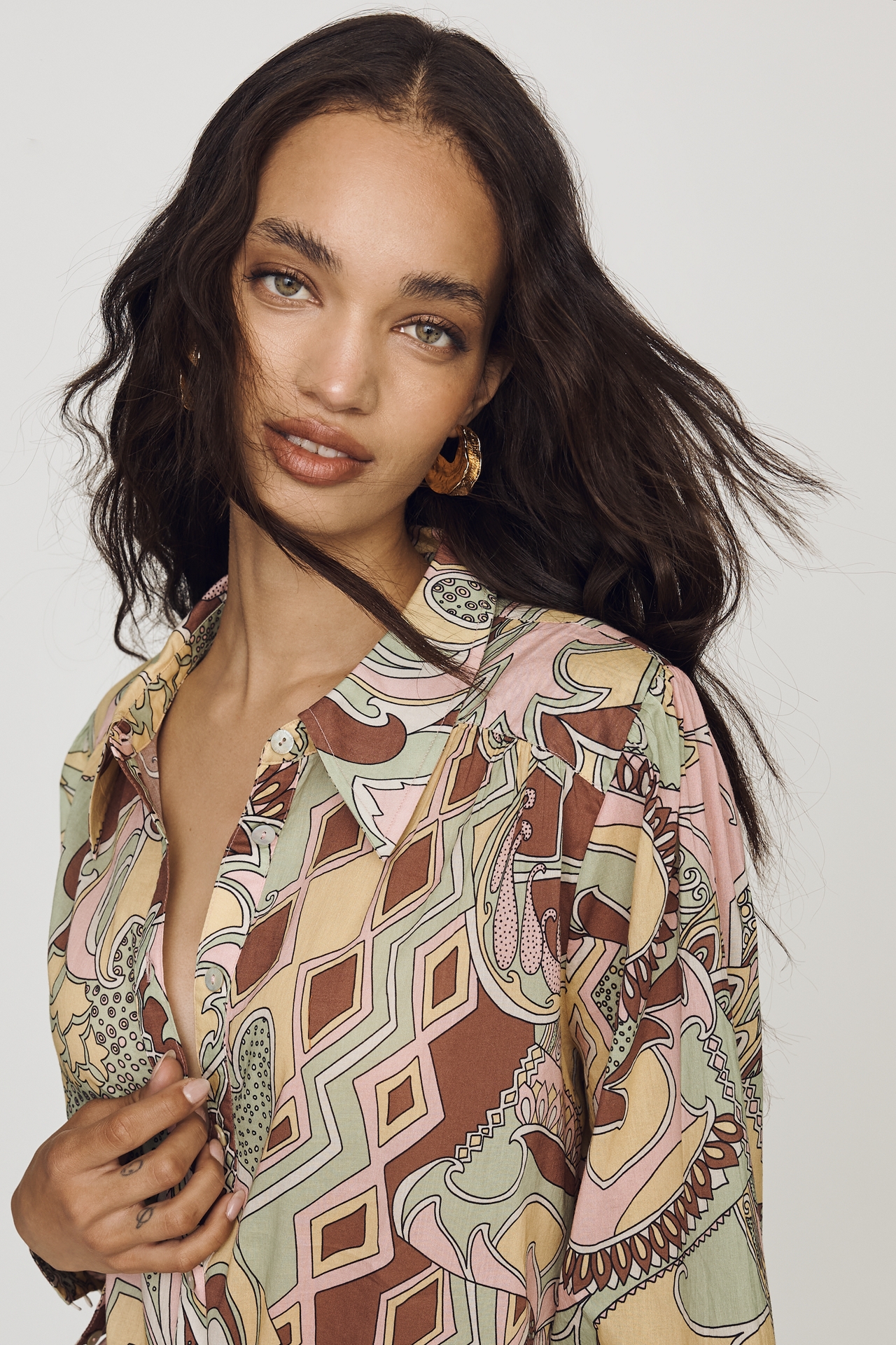 RIXO Blake 100% Cotton Top