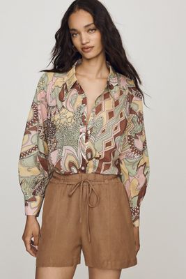 RIXO Blake Cotton Top