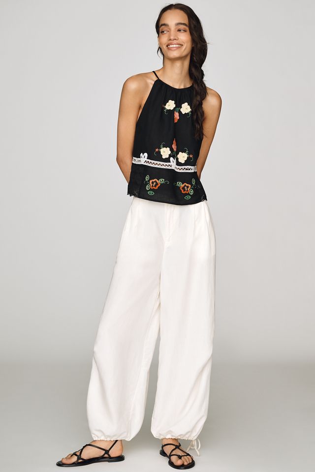 RIXO Cilla Embroidered Top #3