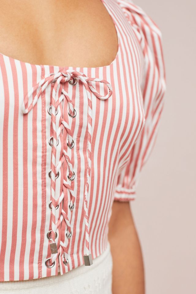 Corseted Stripe Top #1